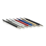 Recycled plastic pen, Dokumental® refill, blue writing black colour