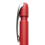 Recycled plastic pen, Dokumental® refill, blue writing red colour