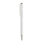Recycled plastic pen, Dokumental® refill, blue writing white colour