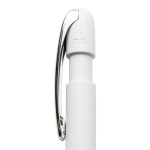 Recycled plastic pen, Dokumental® refill, blue writing white colour