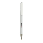 Recycled plastic pen, Dokumental® refill, blue writing white colour