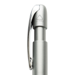Recycled plastic pen, Dokumental® refill, blue writing grey colour