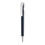 Recycled plastic pen, Dokumental® refill, blue writing navy-blue colour