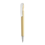 Recycled plastic pen, Dokumental® refill, blue writing gold colour