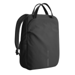 Expandable recycled fabric backpack, Duo-Zipper, 16” black colour