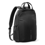 Expandable recycled fabric backpack, Duo-Zipper, 16” black colour