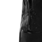 Expandable recycled fabric backpack, Duo-Zipper, 16” black colour