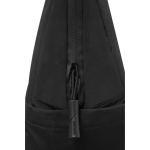 Expandable recycled fabric backpack, Duo-Zipper, 16” black colour