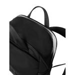 Expandable recycled fabric backpack, Duo-Zipper, 16” black colour
