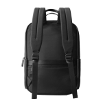 Expandable recycled fabric backpack, Duo-Zipper, 16” black colour