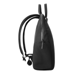 Expandable recycled fabric backpack, Duo-Zipper, 16” black colour