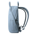 Expandable recycled fabric backpack, Duo-Zipper, 16” blue colour