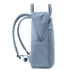 Expandable recycled fabric backpack, Duo-Zipper, 16” blue colour