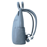 Expandable recycled fabric backpack, Duo-Zipper, 16” blue colour