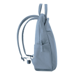 Expandable recycled fabric backpack, Duo-Zipper, 16” blue colour