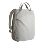 Expandable recycled fabric backpack, Duo-Zipper, 16” grey colour