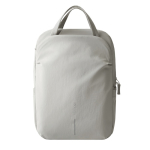 Expandable recycled fabric backpack, Duo-Zipper, 16” grey colour