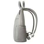 Expandable recycled fabric backpack, Duo-Zipper, 16” grey colour