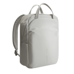Expandable recycled fabric backpack, Duo-Zipper, 16” grey colour