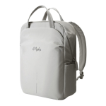 Expandable recycled fabric backpack, Duo-Zipper, 16” grey colour