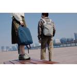 Expandable recycled fabric backpack, Duo-Zipper, 16” grey colour