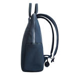 Expandable recycled fabric backpack, Duo-Zipper, 16” navy-blue colour