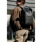Waterproof urban backpack, bike attachment, anti-theft, 16” black colour