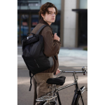 Waterproof urban backpack, bike attachment, anti-theft, 16” black colour