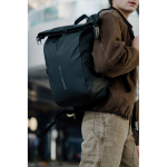 Waterproof urban backpack, bike attachment, anti-theft, 16” black colour