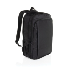 Ultra-slim recycled rPET backpack, expandable design, 15.6” black colour