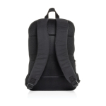 Ultra-slim recycled rPET backpack, expandable design, 15.6” black colour