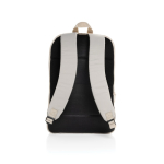 Ultra-slim recycled rPET backpack, expandable design, 15.6” beige colour