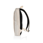 Ultra-slim recycled rPET backpack, expandable design, 15.6” beige colour