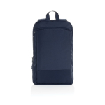 Ultra-slim recycled rPET backpack, expandable design, 15.6” navy-blue colour