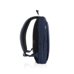 Ultra-slim recycled rPET backpack, expandable design, 15.6” navy-blue colour