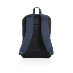 Ultra-slim recycled rPET backpack, expandable design, 15.6” navy-blue colour