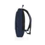 Ultra-slim recycled rPET backpack, expandable design, 15.6” navy-blue colour