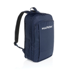Ultra-slim recycled rPET backpack, expandable design, 15.6” navy-blue colour