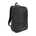 Recycled polyester business backpack, pockets, 15.6” black colour