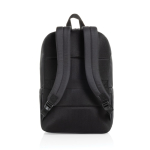 Recycled polyester business backpack, pockets, 15.6” black colour