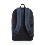Recycled polyester business backpack, pockets, 15.6” navy-blue colour