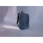 Recycled polyester business backpack, pockets, 15.6” navy-blue colour