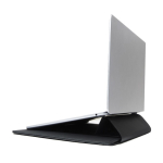 Recycled laptop sleeve, tilt stand 4cm, 14” black colour