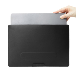 Recycled laptop sleeve, tilt stand 4cm, 14” black colour