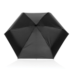 Manual mini umbrella, recycled rPET 190T fabric, durable design, Ø100 black colour