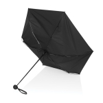 Manual mini umbrella, recycled rPET 190T fabric, durable design, Ø100 black colour