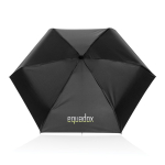 Manual mini umbrella, recycled rPET 190T fabric, durable design, Ø100 black colour