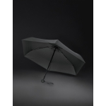 Manual mini umbrella, recycled rPET 190T fabric, durable design, Ø100 black colour