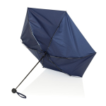 Manual mini umbrella, recycled rPET 190T fabric, durable design, Ø100 navy-blue colour