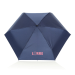 Manual mini umbrella, recycled rPET 190T fabric, durable design, Ø100 navy-blue colour